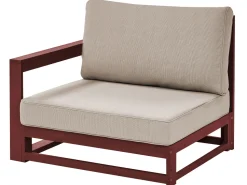 Sofa De Canto 2 Lugares Em Madeira De Acacia Vermelha Escura Timor Ii