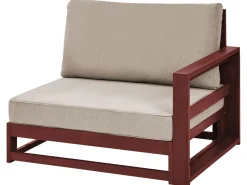 Sofa De Canto 2 Lugares Em Madeira De Acacia Vermelha Escura Timor Ii