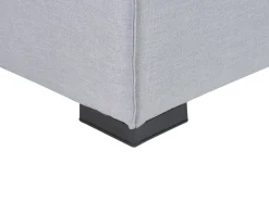 Sofa De Canto Modular 7 Lugares A Direita E Repousa-Pes Em Tecido Cinzento Claro Arezzo