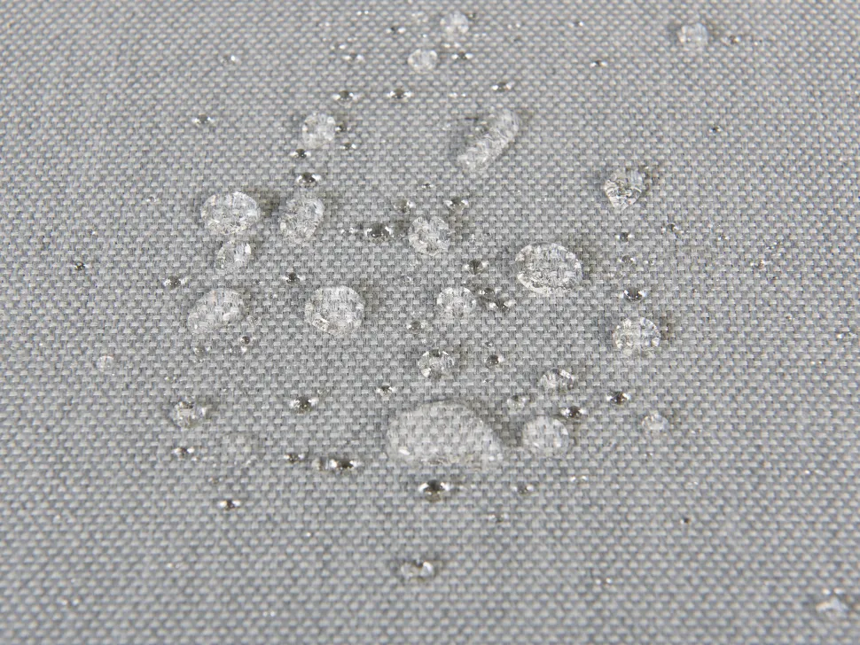 Sofa De Canto Modular 7 Lugares A Direita E Repousa-Pes Em Tecido Cinzento Claro Arezzo