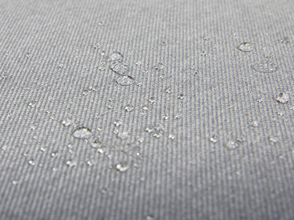 Sofa De Canto Modular 7 Lugares A Direita Com Repousa Pes Em Tecido Cinzento Arezzo