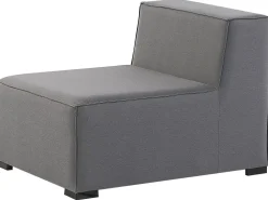 Sofa De Canto Modular 7 Lugares A Direita Com Repousa Pes Em Tecido Cinzento Arezzo