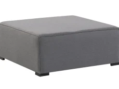 Sofa De Canto Modular 7 Lugares A Direita Com Repousa Pes Em Tecido Cinzento Arezzo