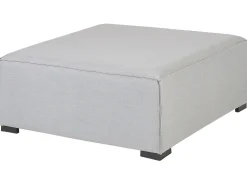 Sofa De Canto Modular 7 Lugares A Esquerda E Repousa-Pes Em Tecido Cinzento Claro Arezzo