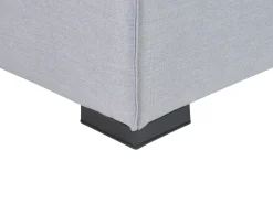 Sofa De Canto Modular 7 Lugares A Esquerda E Repousa-Pes Em Tecido Cinzento Claro Arezzo