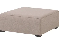 Sofa De Canto Modular 7 Lugares A Direita Com Repousa Pes Em Tecido Creme Arezzo