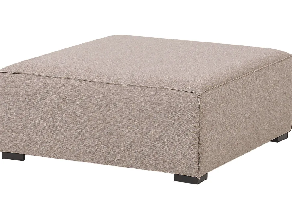 Sofa De Canto Modular 7 Lugares A Direita Com Repousa Pes Em Tecido Creme Arezzo