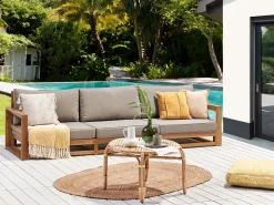 Sofa De Jardim 3 Lugares Em Madeira De Acacia Clara Timor Ii