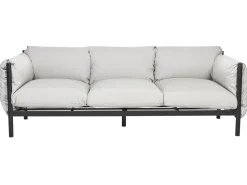 Sofa De Jardim 3 Lugares Em Aluminio Cinzento Claro Esperia