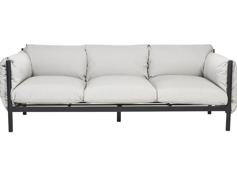 Sofa De Jardim 3 Lugares Em Aluminio Cinzento Claro Esperia