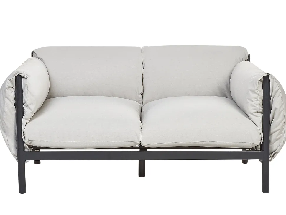 Sofa De Jardim 2 Lugares Em Aluminio Cinzento Claro Esperia