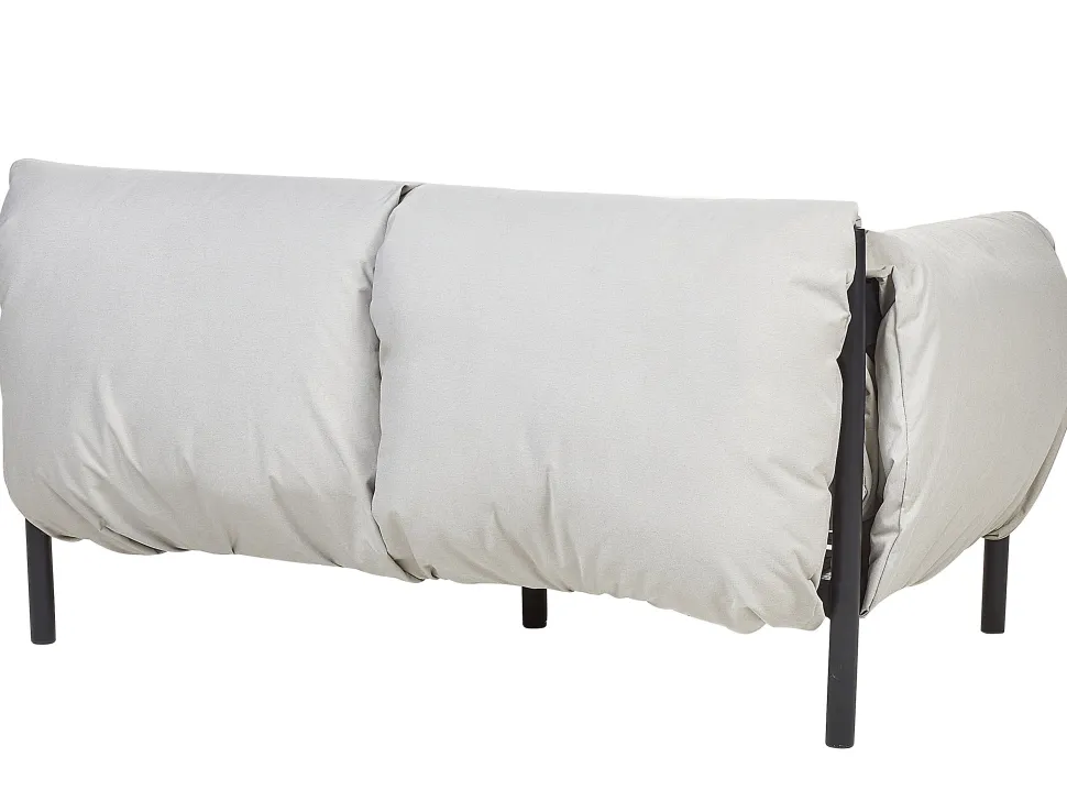 Sofa De Jardim 2 Lugares Em Aluminio Cinzento Claro Esperia