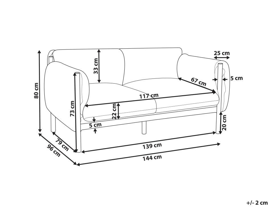 Sofa De Jardim 2 Lugares Em Aluminio Cinzento Claro Esperia