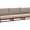 Sofa De Jardim 3 Lugares Madeira De Acacia Certificada Vermelha Escura Timor Ii
