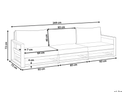 Sofa De Jardim 3 Lugares Madeira De Acacia Certificada Vermelha Escura Timor Ii