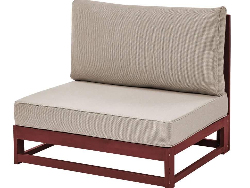 Sofa De Jardim 3 Lugares Madeira De Acacia Certificada Vermelha Escura Timor Ii