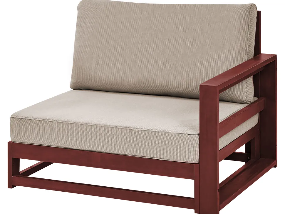 Sofa De Jardim 3 Lugares Madeira De Acacia Certificada Vermelha Escura Timor Ii