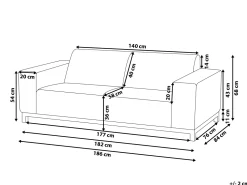 Sofa De Jardim Cinzento Claro E Branco Rovigo