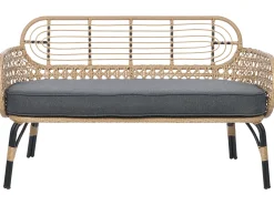 Sofa De Jardim De 2 Lugares Em Rattan Cor Natural Pratello