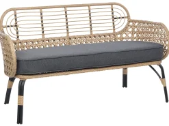 Sofa De Jardim De 2 Lugares Em Rattan Cor Natural Pratello
