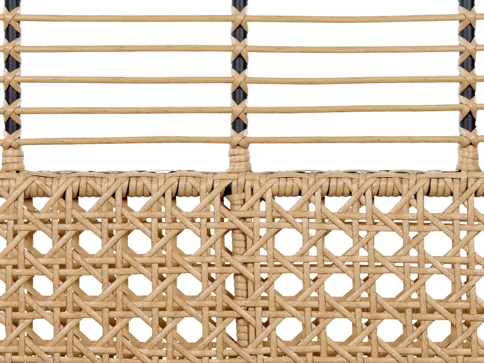 Sofa De Jardim De 2 Lugares Em Rattan Cor Natural Pratello