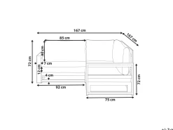 Sofa De Jardim De 2 Lugares Madeira De Acacia Certificada Vermelha Escura Timor Ii