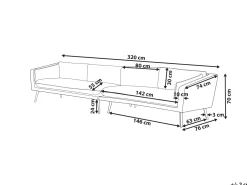 Sofa De Jardim Modular 4 Lugares Creme Loretello