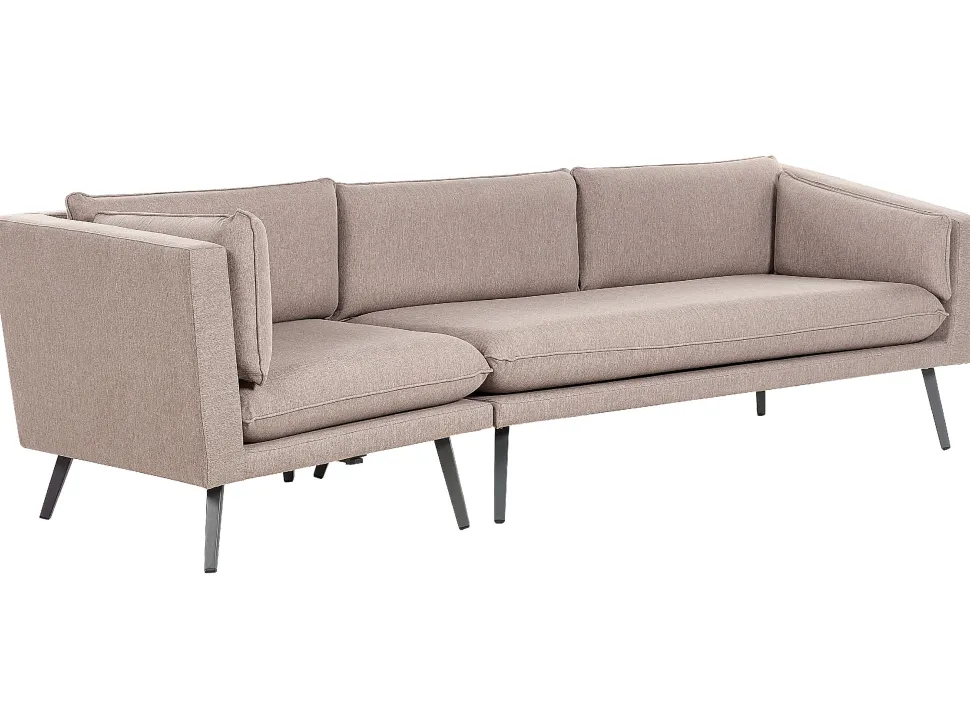 Sofa De Jardim Modular 3 Lugares Versao A Esquerda Creme Loretello