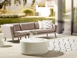 Sofa De Jardim Modular 3 Lugares Versao A Esquerda Creme Loretello