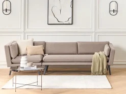 Sofa De Jardim Modular 3 Lugares Versao A Esquerda Creme Loretello
