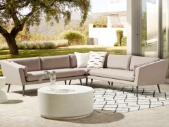Sofa De Jardim Modular 5 Lugares Creme Loretello