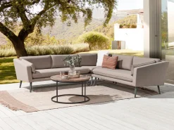 Sofa De Jardim Modular 5 Lugares Creme Loretello