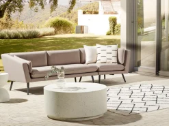 Sofa De Jardim Modular 3 Lugares Versao A Direita Creme Loretello