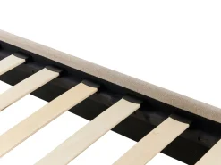 Sommier De Solteiro Em Tecido Creme 90 X 200 Cm Roanne