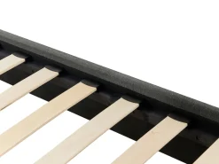 Sommier De Solteiro Em Tecido Cinzento 90 X 200 Cm Roanne