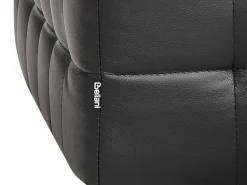 Tamborete Com Arrumação Em Pele Sintetica Preta 72 X 42 Cm Michigan