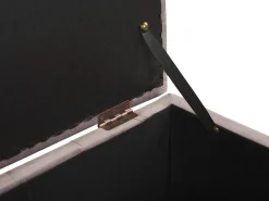 Tamborete Com Arrumação Em Veludo Rosa 72 X 42 Cm Michigan