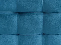 Tamborete Com Arrumação Em Veludo Azul Escuro 72 X 42 Cm Michigan