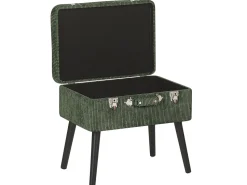 Tamborete Com Arrumação Em Bombazine Verde Mallard