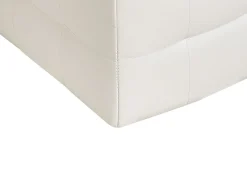 Tamborete Com Arrumação Em Pele Sintetica Branca 72 X 42 Cm Michigan