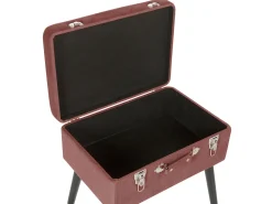 Tamborete Com Arrumação Em Bombazine Rosa Mallard