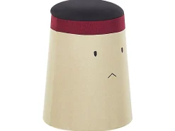 Tamborete Creme Com Arrumação Samurai