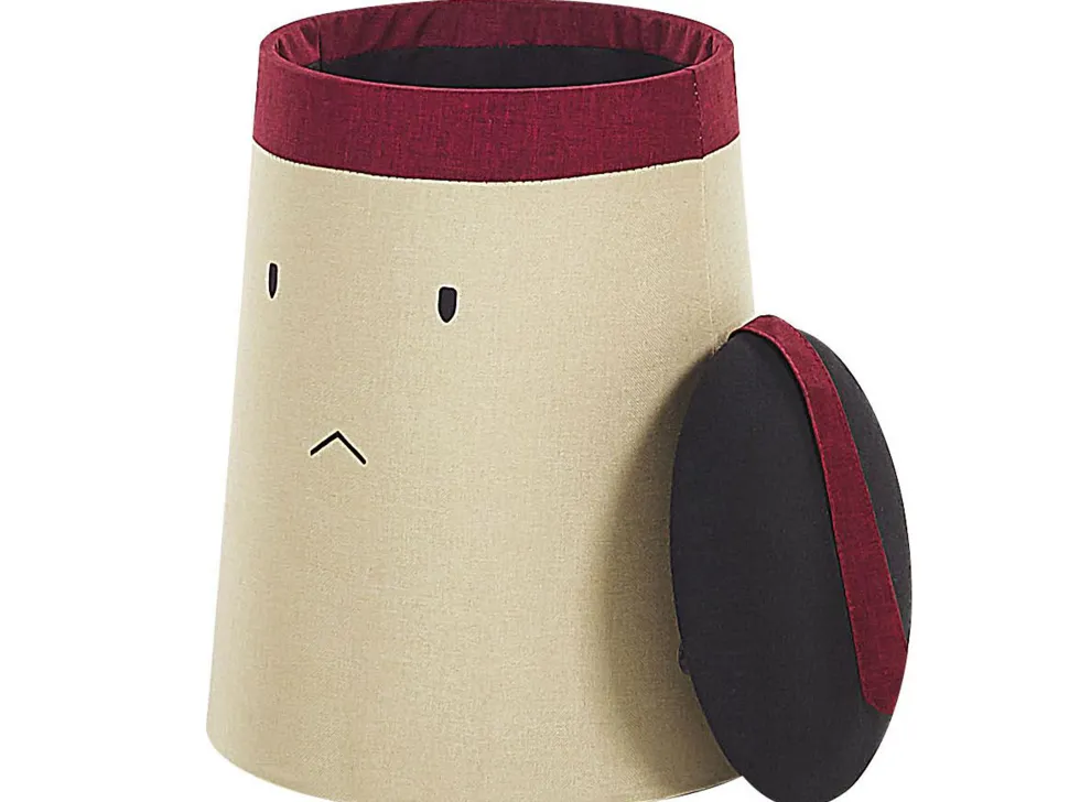 Tamborete Creme Com Arrumação Samurai