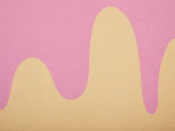 Tamborete Creme E Rosa Com Arrumação Mousee