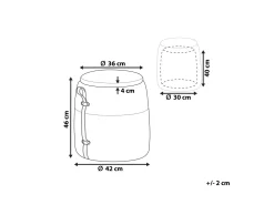 Tamborete Em Bombazine Amarela Com Arrumação Ruby