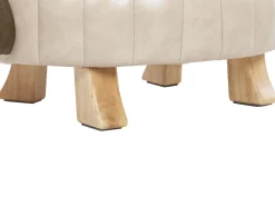 Tamborete Em Pele Sintetica Verde Escuro Turtle