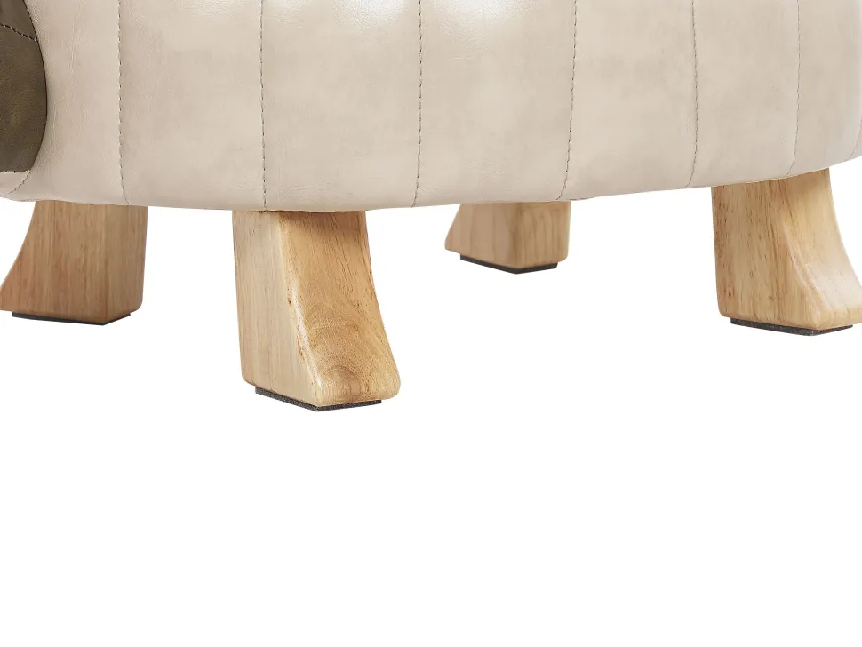 Tamborete Em Pele Sintetica Verde Escuro Turtle