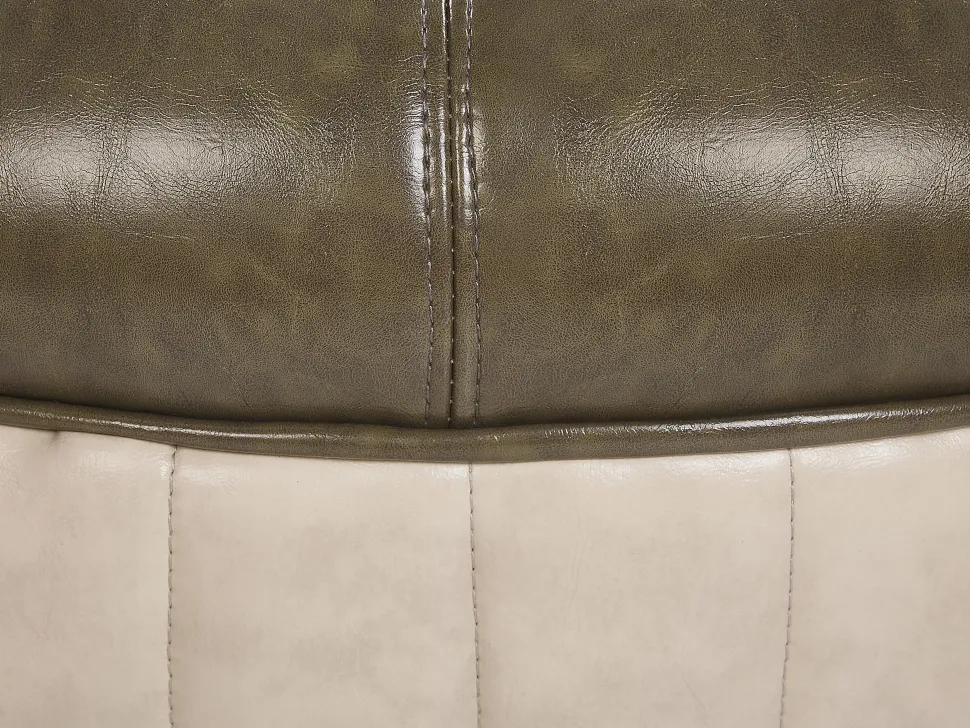 Tamborete Em Pele Sintetica Verde Escuro Turtle