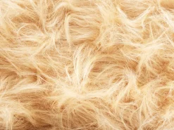 Tamborete Em Pele Sintetica Cor De Areia Woolly