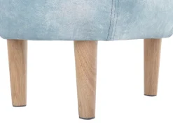 Tamborete Em Tecido Azul Claro Com Arrumação Reindeer